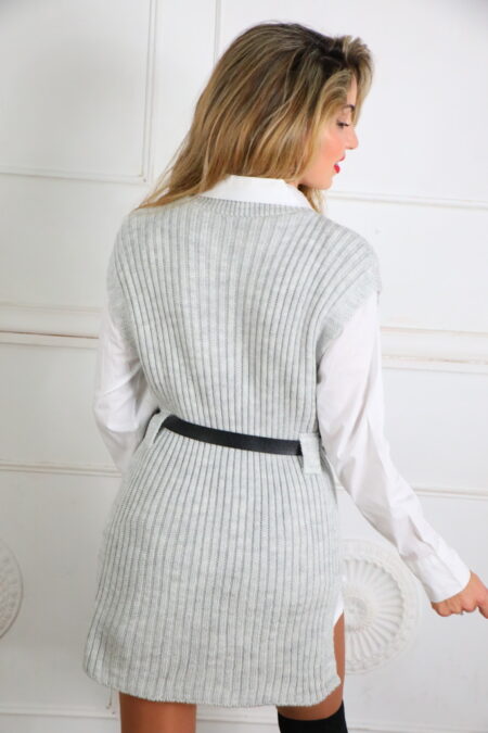 Chaleco Punto con Cinturón