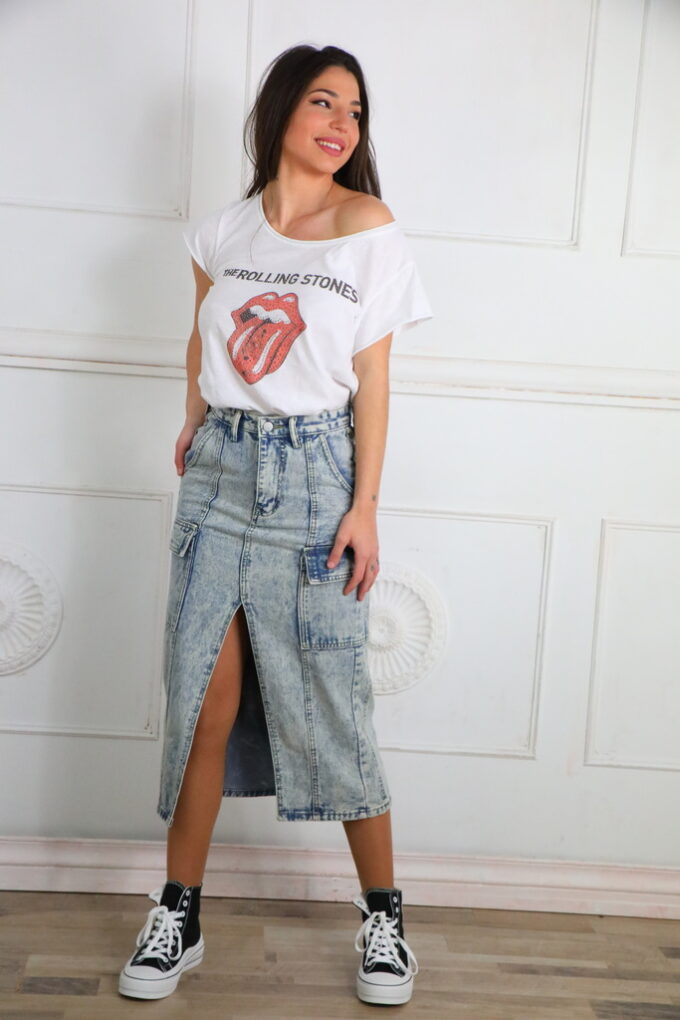 Falda Vaquera Bolsillos