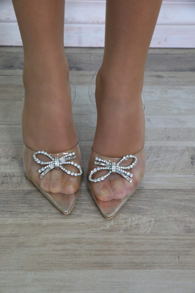 Tacón Transparente Brillos