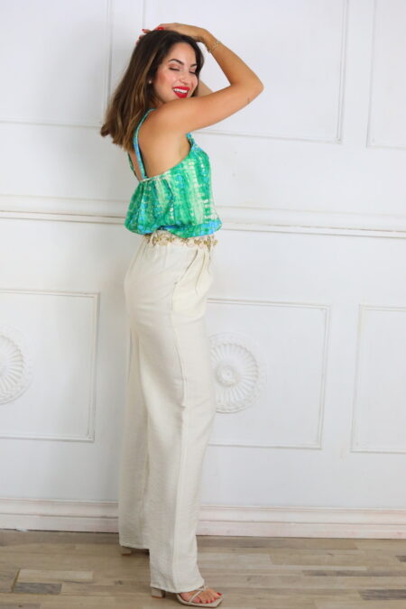 Pantalon Efecto Lino Básic