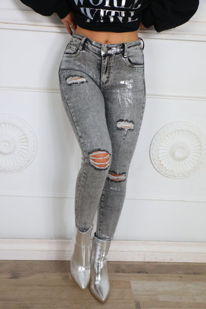 Vaquero Metalizado Roturas