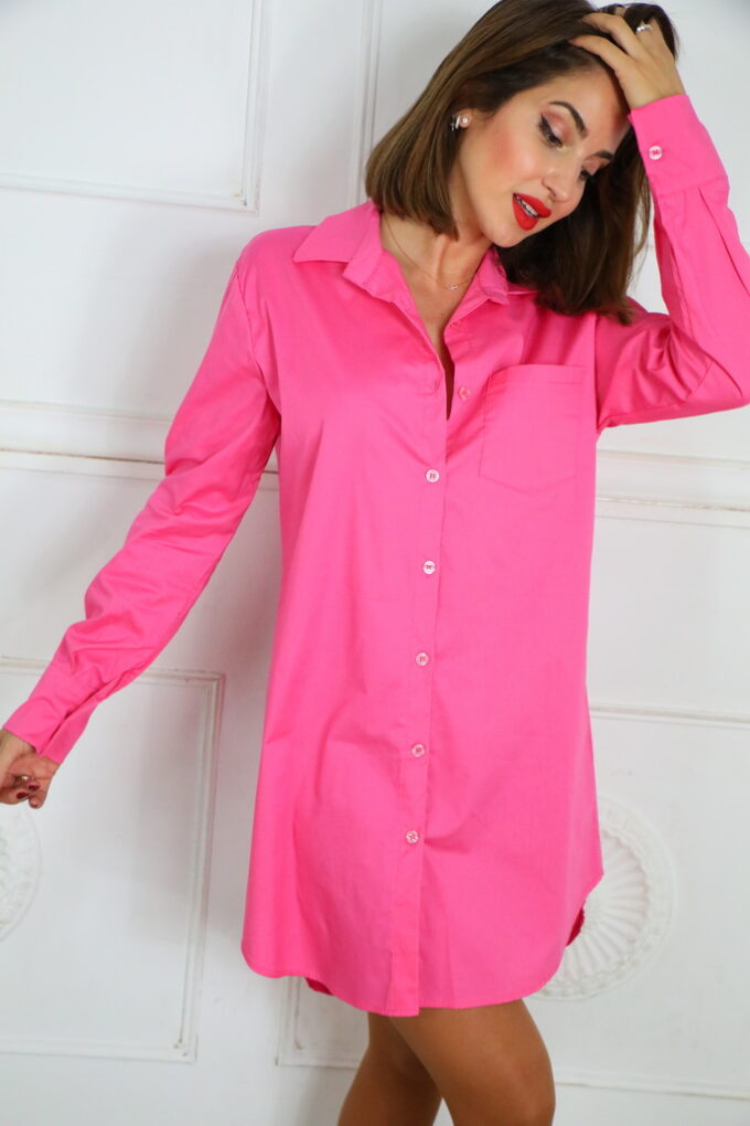 Camisa Larga Bolsillo