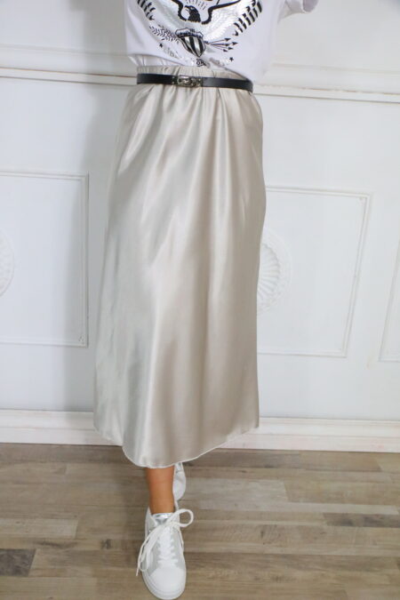 Falda Satén Larga