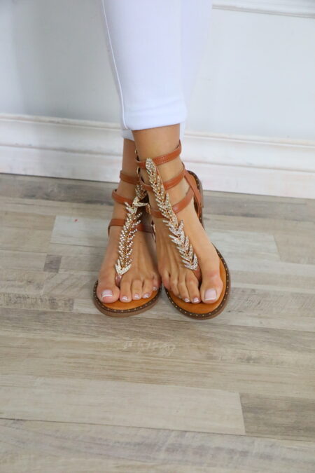 Sandalias Planas Brillos