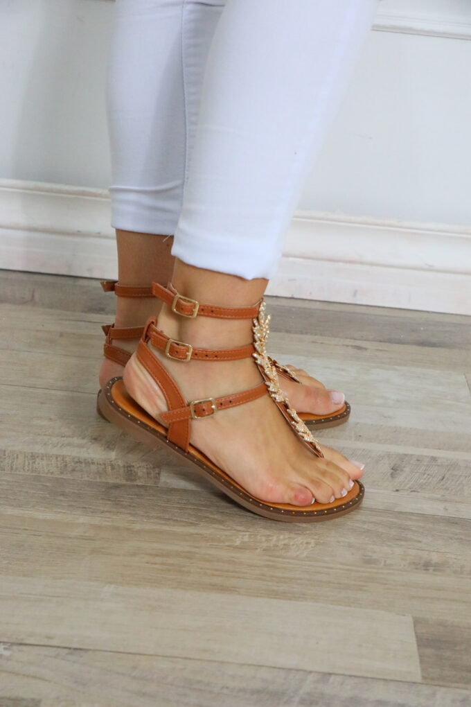 Sandalias Planas Brillos