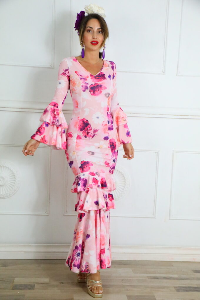Vestido Flamenco Flores