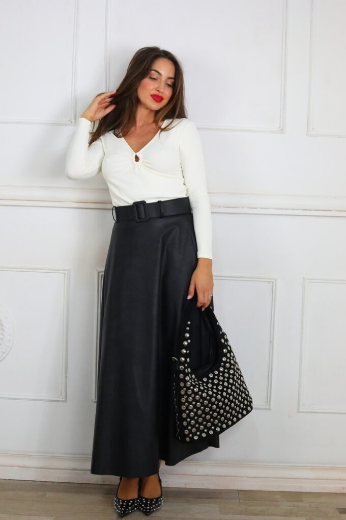 Falda Polipiel Cinturón