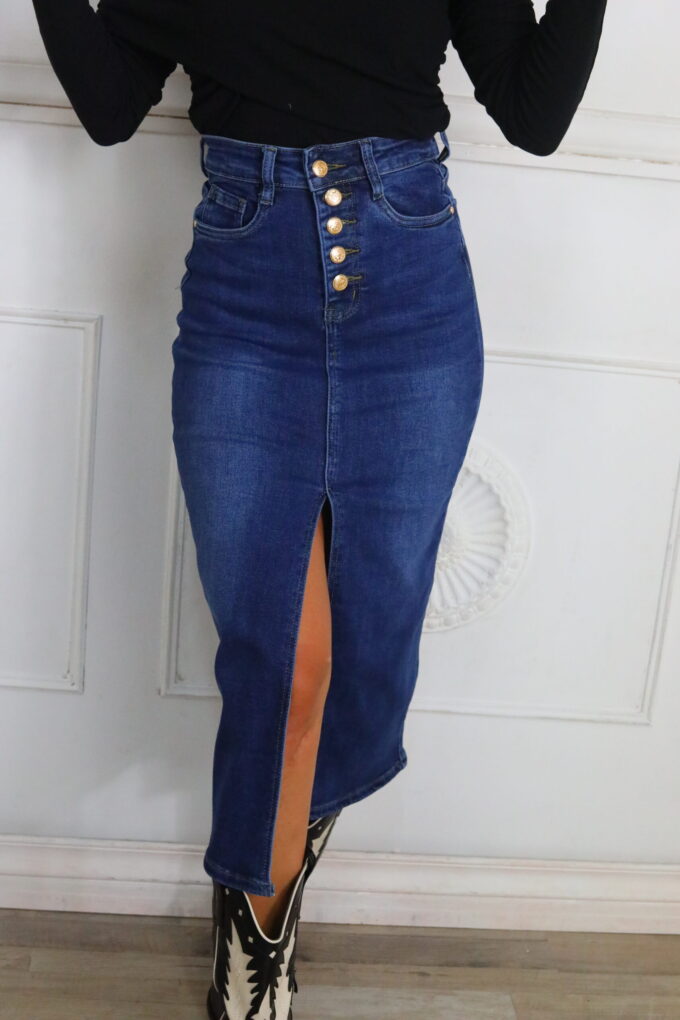 Falda Vaquera Botones