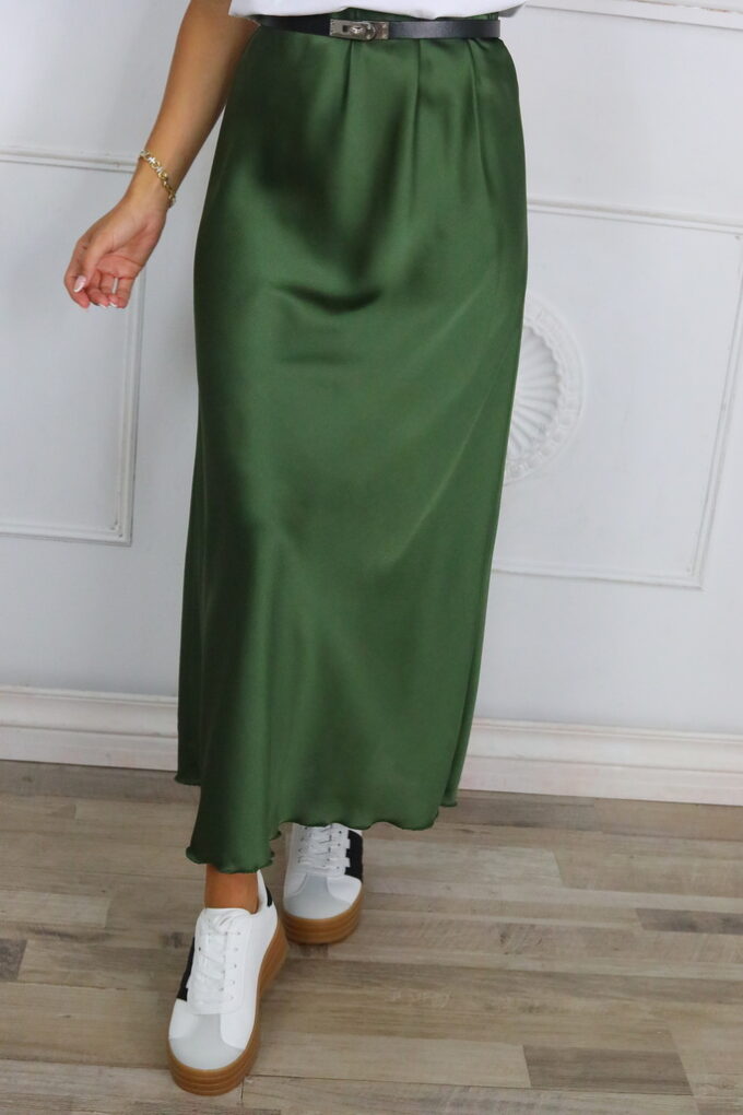 Falda Satén Larga