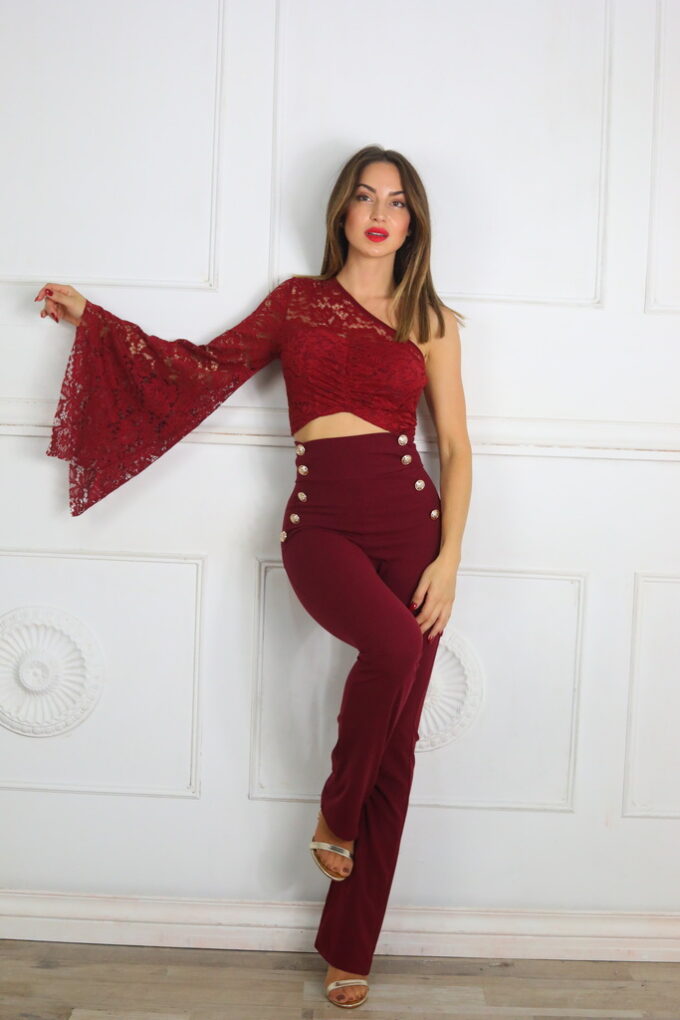 Top Asimétrico Encaje