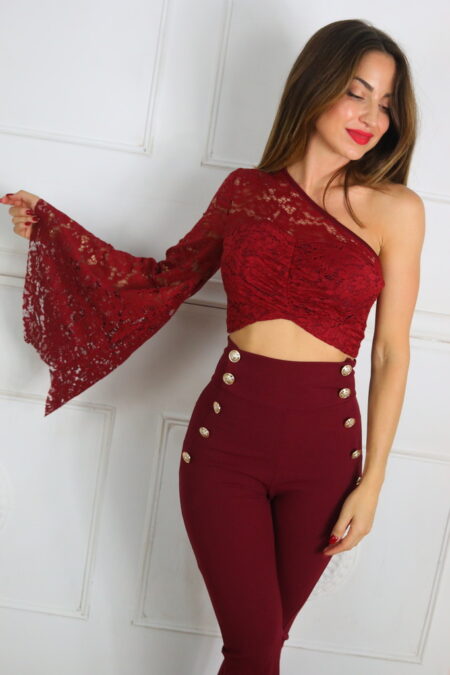 Top Asimétrico Encaje