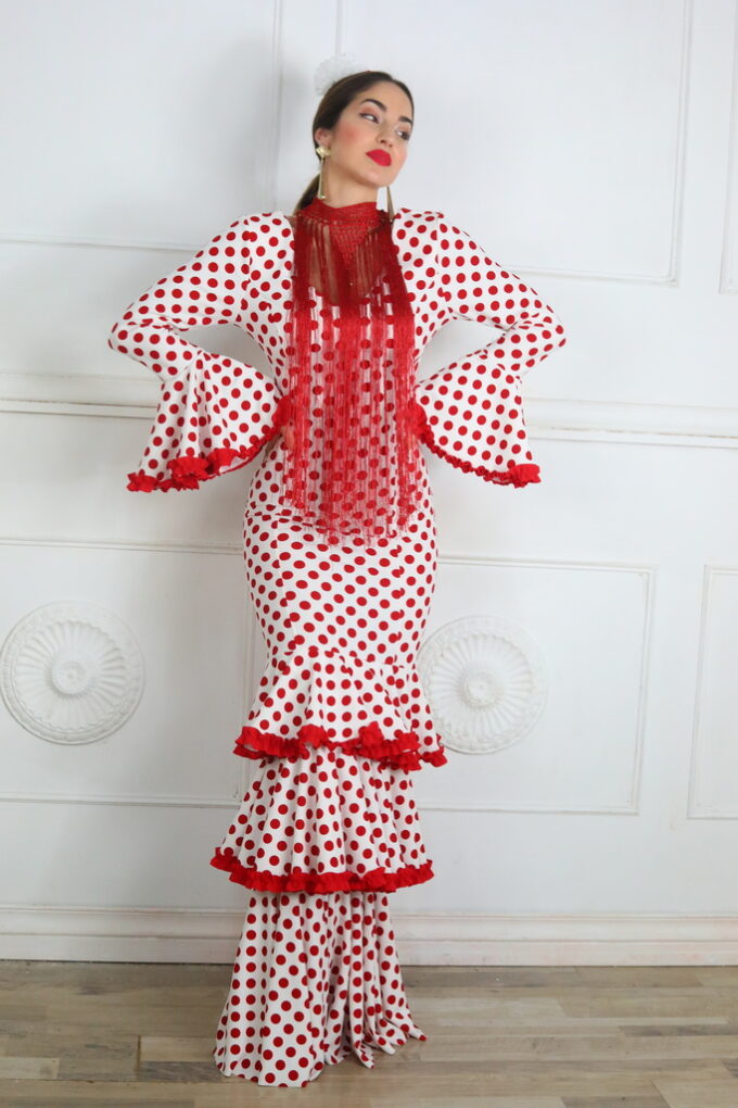 Vestido Lunares Con Volantes