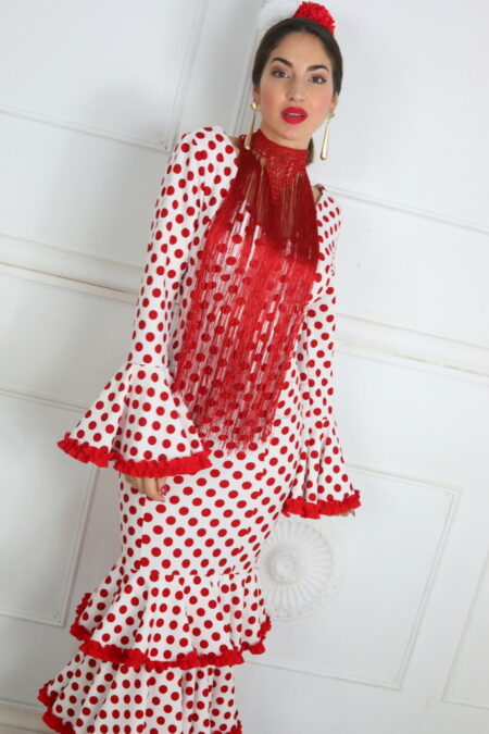 Vestido Lunares Con Volantes