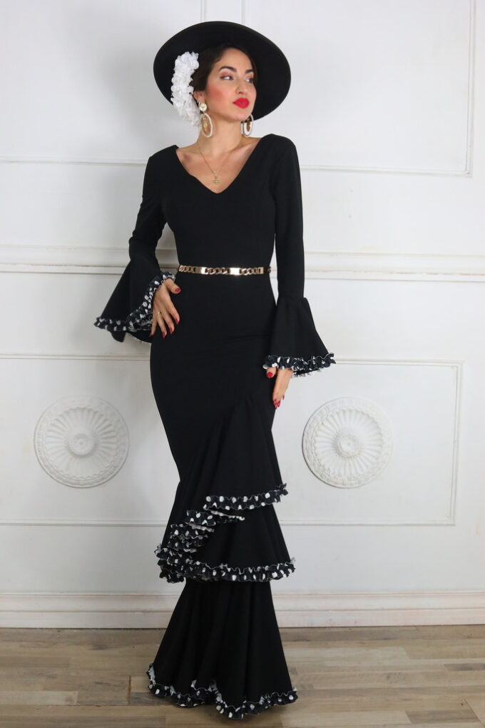 Vestido Flamenco Volantes Con Lunares