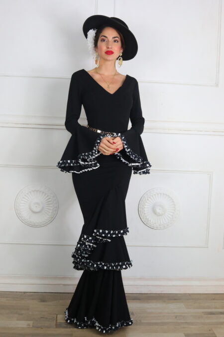 Vestido Flamenco Volantes Con Lunares