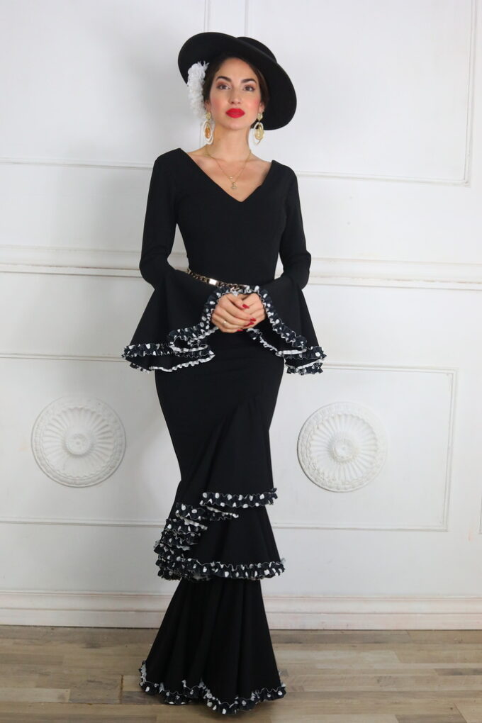 Vestido Flamenco Volantes Con Lunares