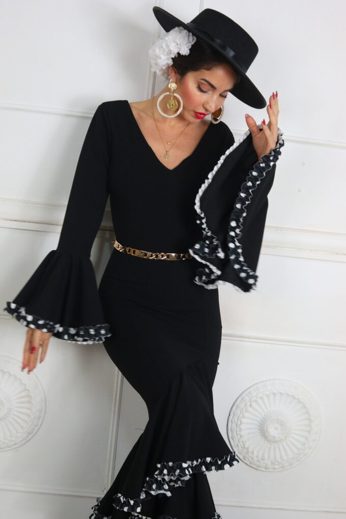 Vestido Flamenco Volantes Con Lunares
