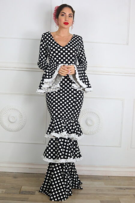 Vestido Lunares Con Volantes