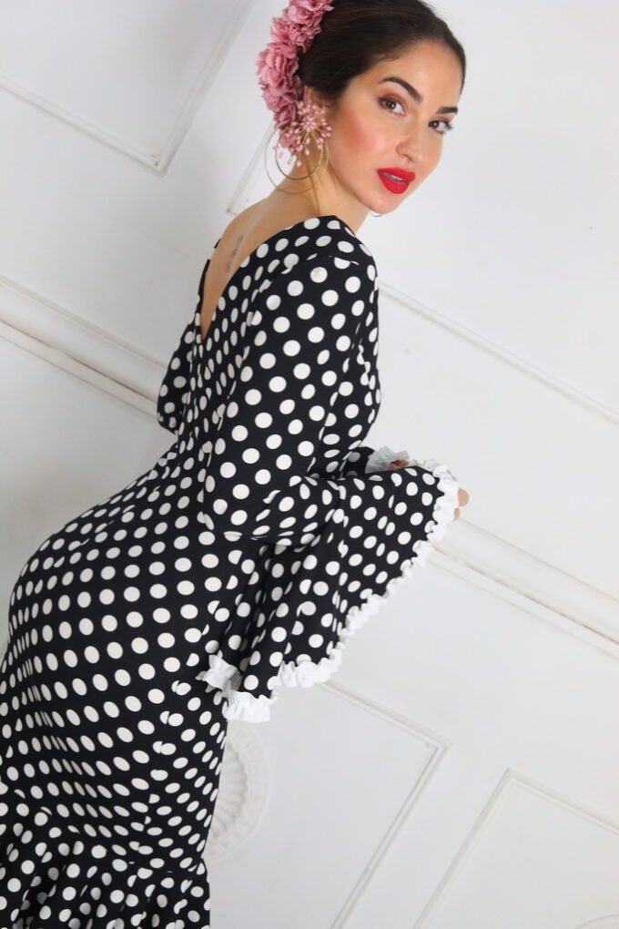 Vestido Lunares Con Volantes