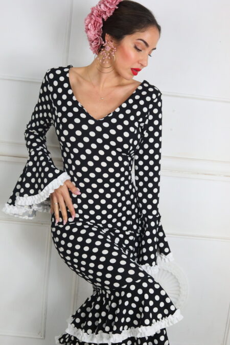 Vestido Lunares Con Volantes