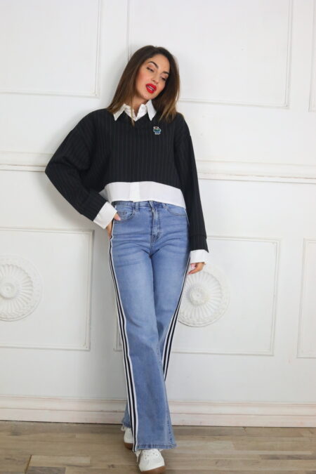 Vaquero Straight Leg Rayas