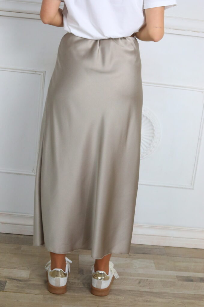 Falda Satén Larga