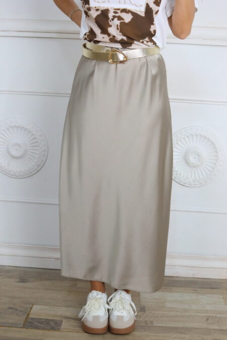 Falda Satén Larga