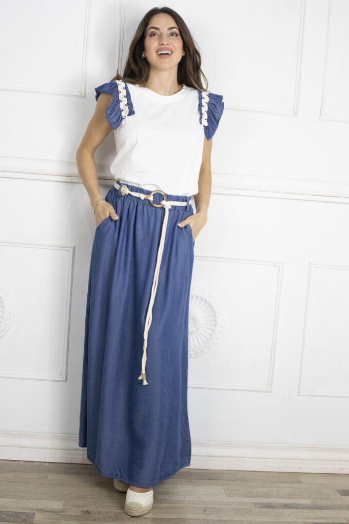 Falda Vaquera Cinturón Cuerda