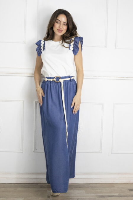 Falda Vaquera Cinturón Cuerda