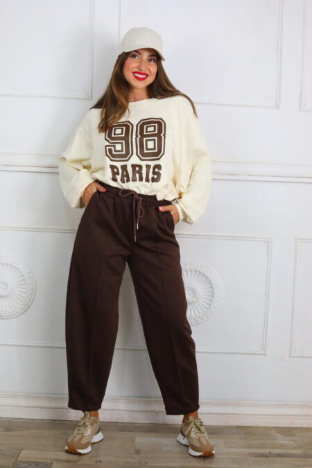 Pantalon Algodón Sport - Única, Marrón oscuro