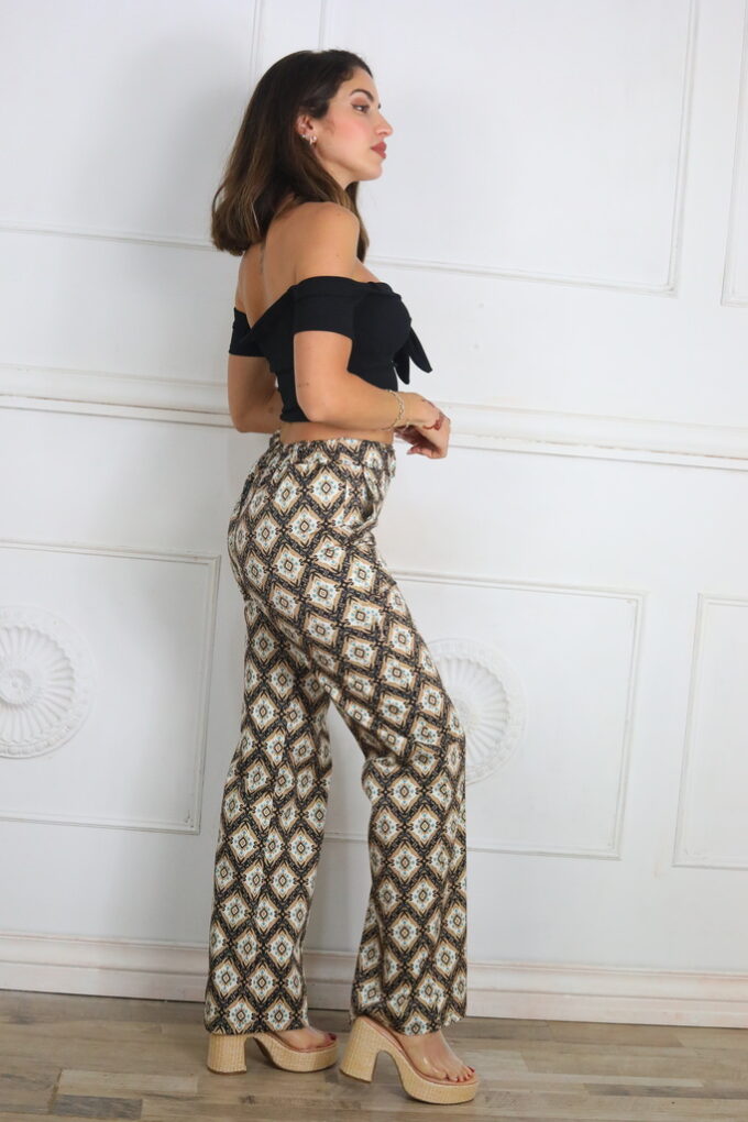 Pantalon Estampado Campana