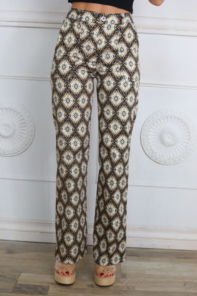 Pantalon Estampado Campana
