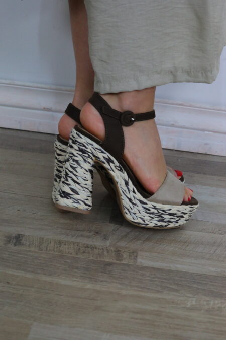 Tacón Trenzado Bicolor