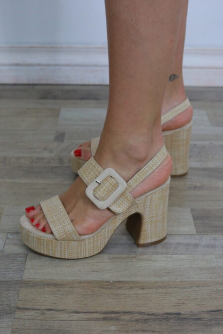 Tacón Ancho Hebilla