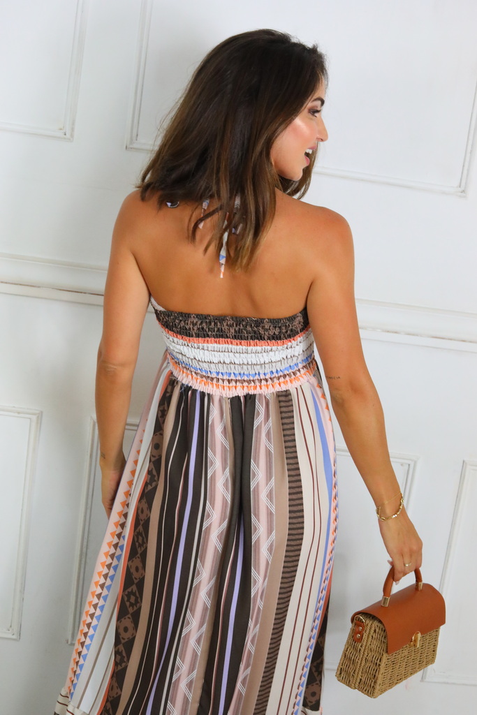 Vestido Fruncido Estampado - Imagen 39