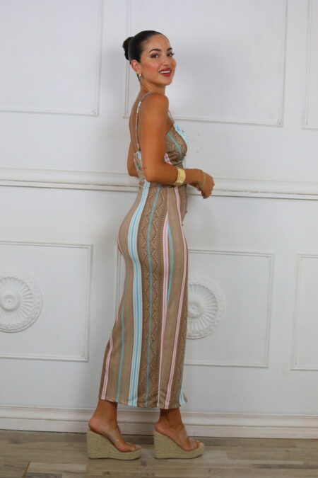 Vestido Licra Botones