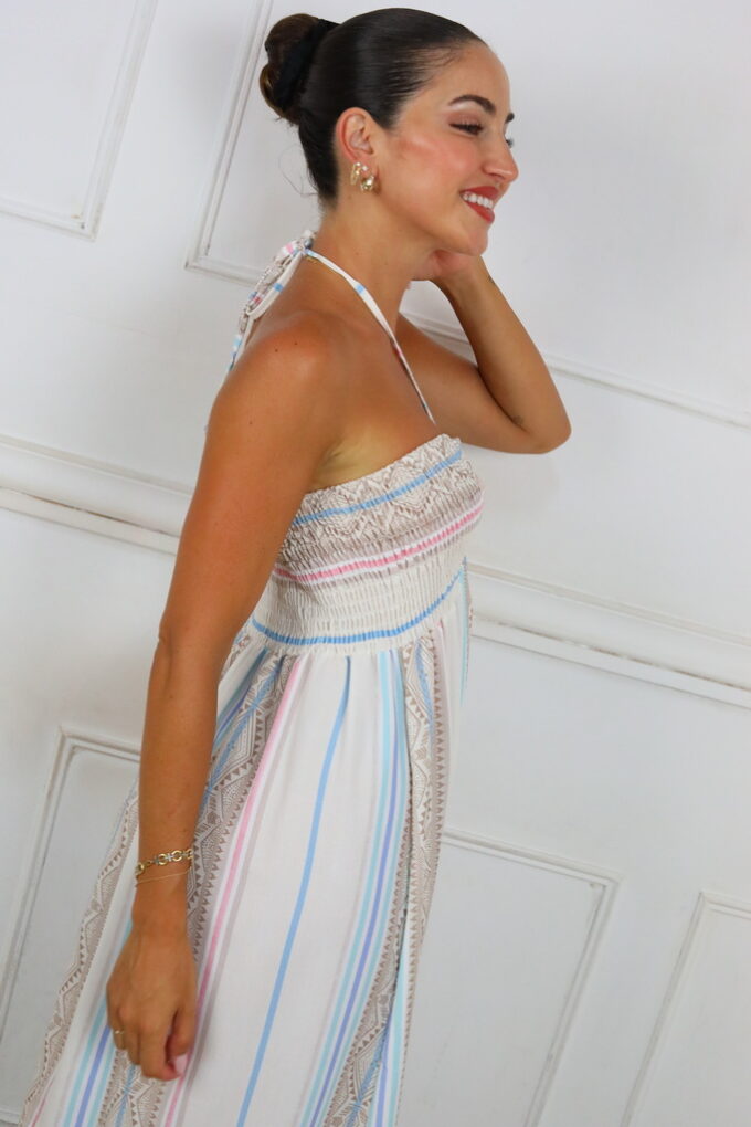 Vestido Fruncido Estampado