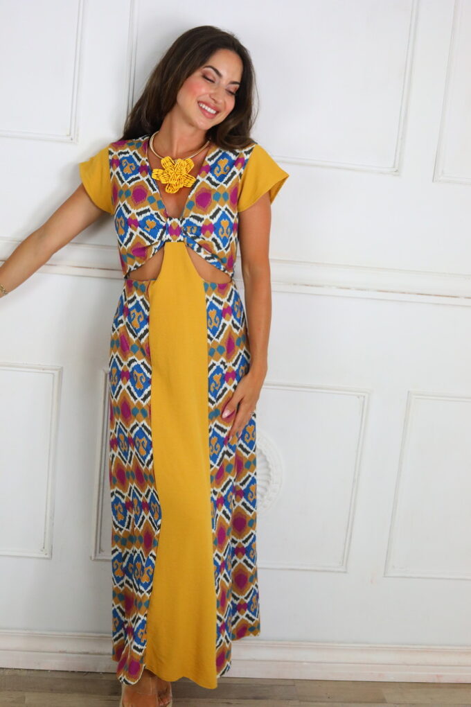 Vestido Estampado Descubierto