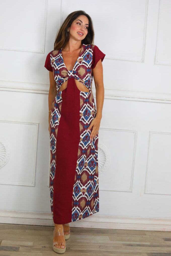 Vestido Estampado Descubierto