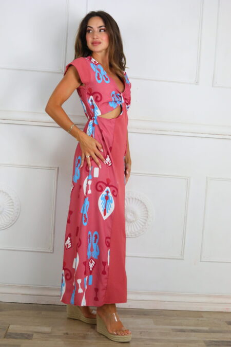 Vestido Estampado Descubierto