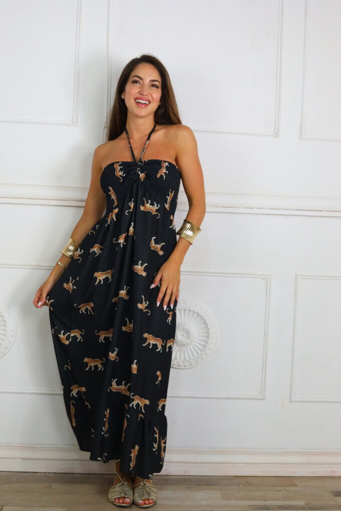 Vestido Fruncido Estampado