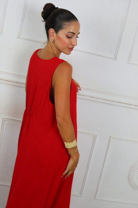 Vestido Largo Botón