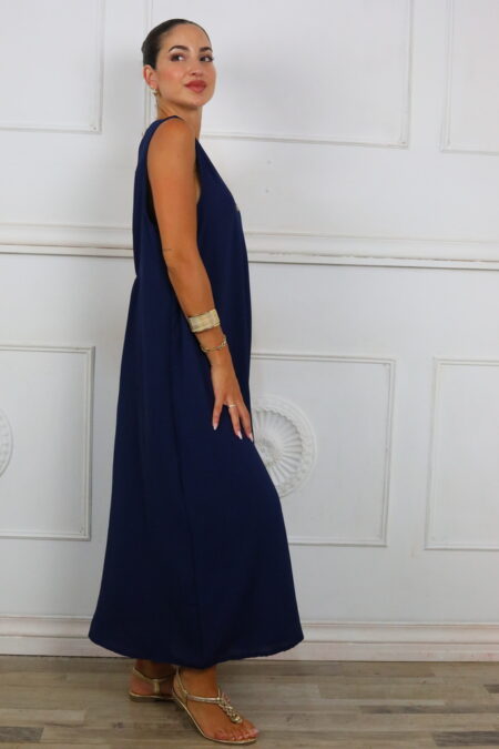 Vestido Largo Botón