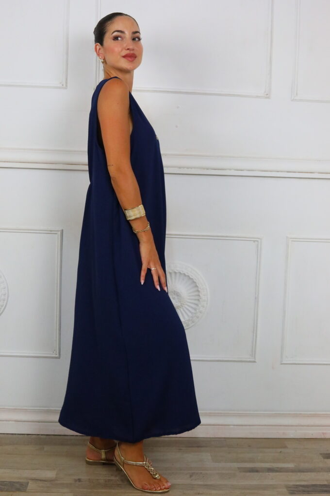 Vestido Largo Botón