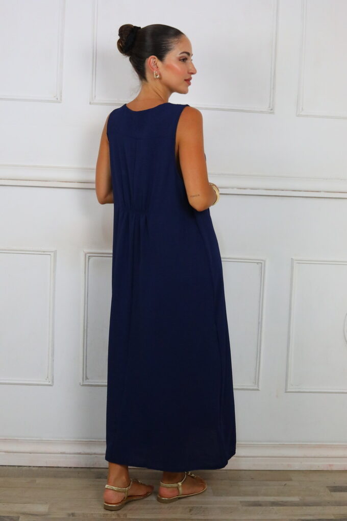 Vestido Largo Botón