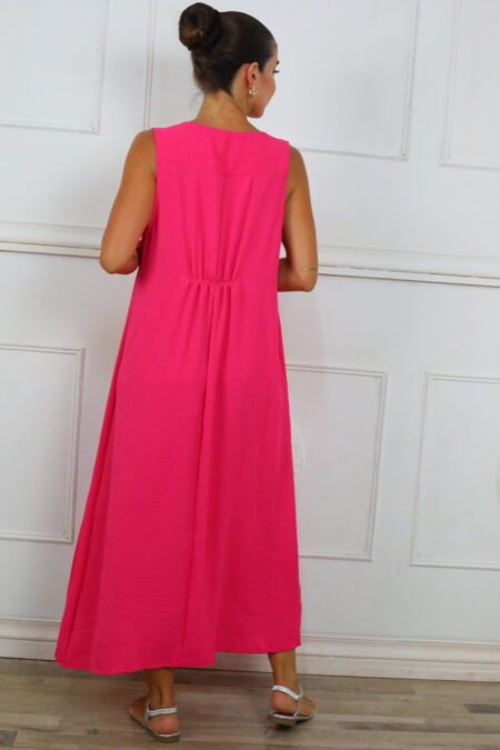 Vestido Largo Botón