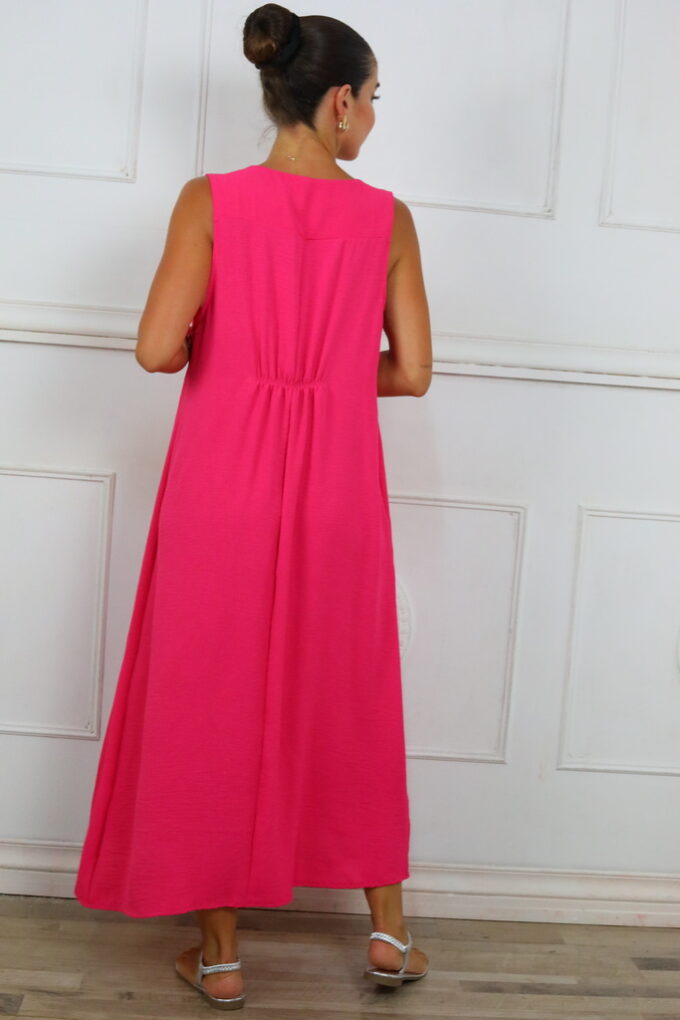 Vestido Largo Botón