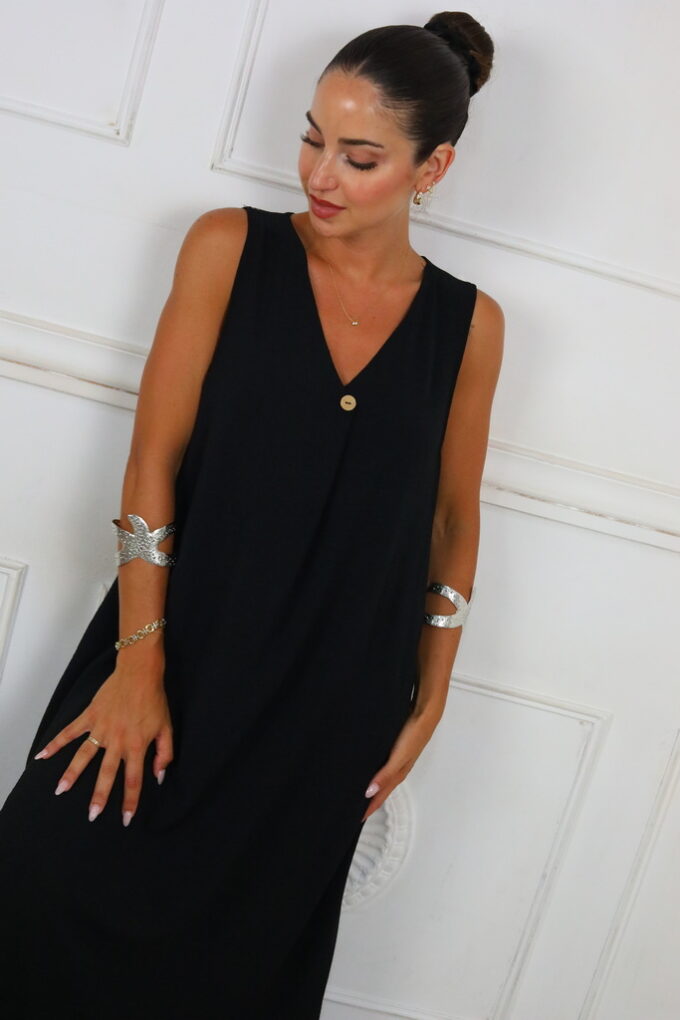 Vestido Largo Botón