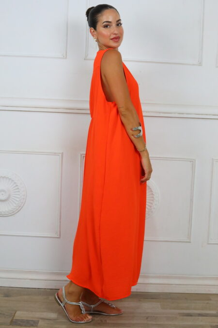 Vestido Largo Botón