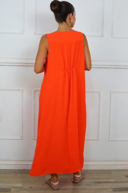 Vestido Largo Botón